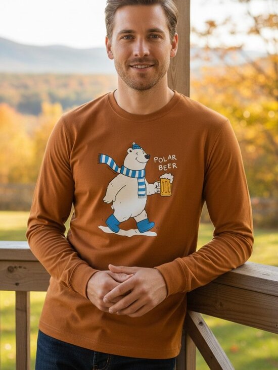 Life Is Good Other - Life is Good Men's Polar Beer Long Sleeve Crusher Tee